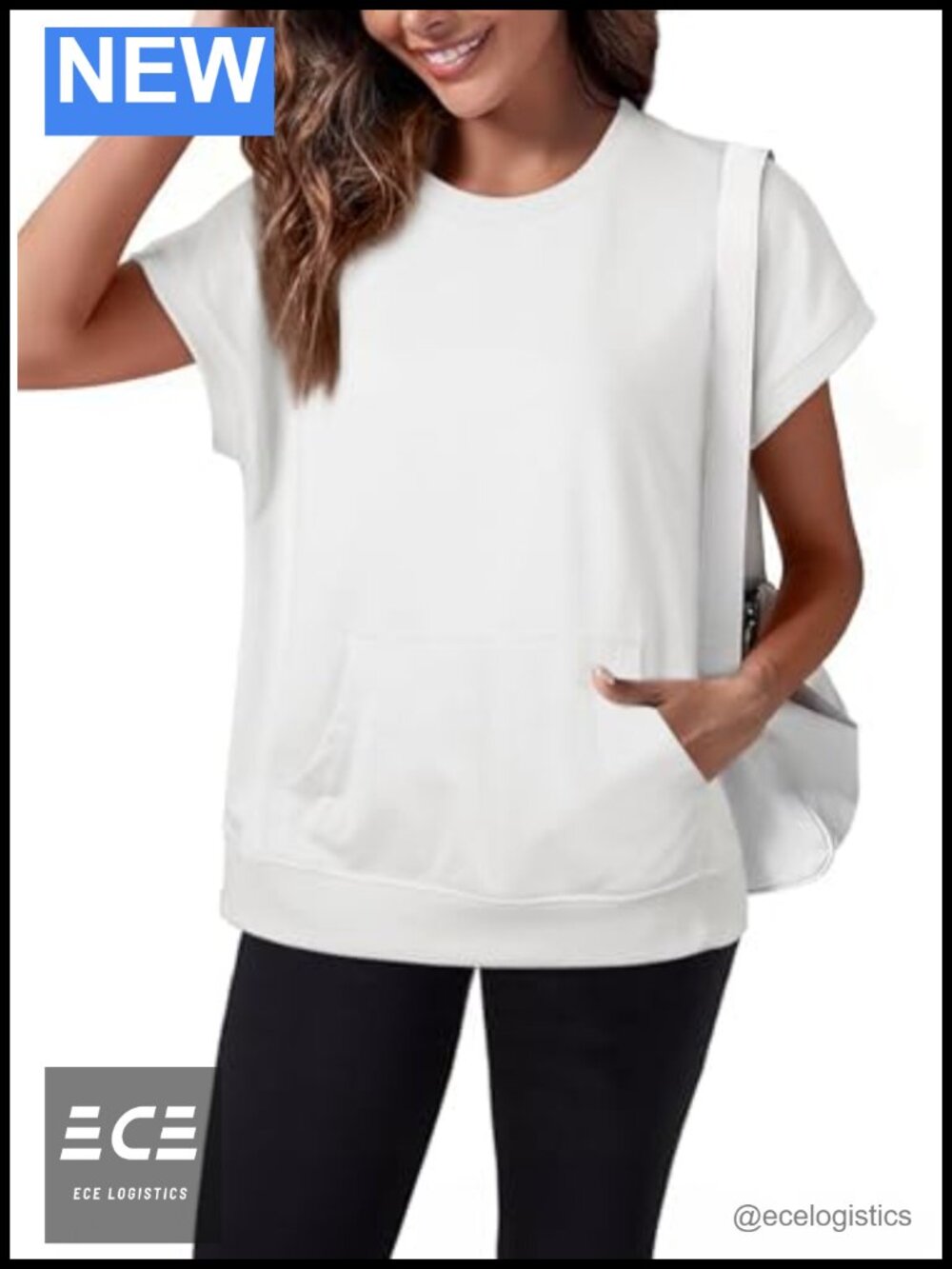 Women's Summer Short Sleeve Pullover Sweatshirt Loose Fit Casual Work Top